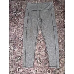 American Eagle Everything Pocket Leggings Gray High Waisted Yoga Pants L Soft!